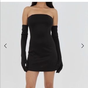 Sold! Black scuba cupid dress and gloves